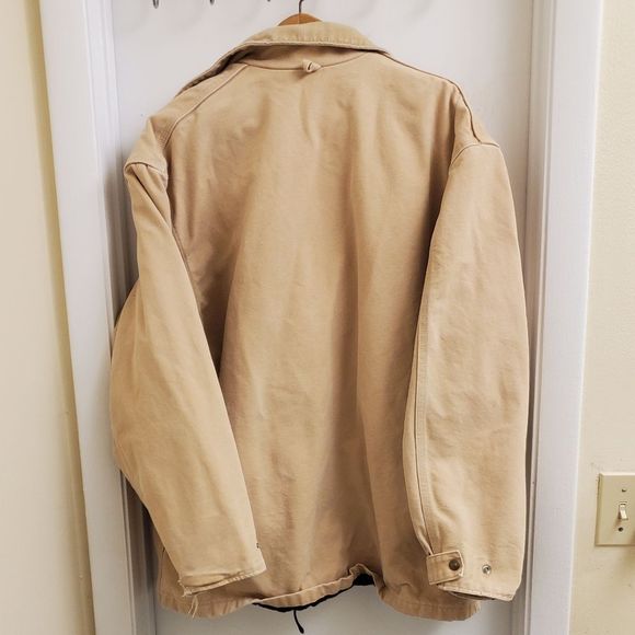 🤩Rare vintage CARHARTT flannel fleece lined canvas jacket size mens XL - Picture 7 of 8
